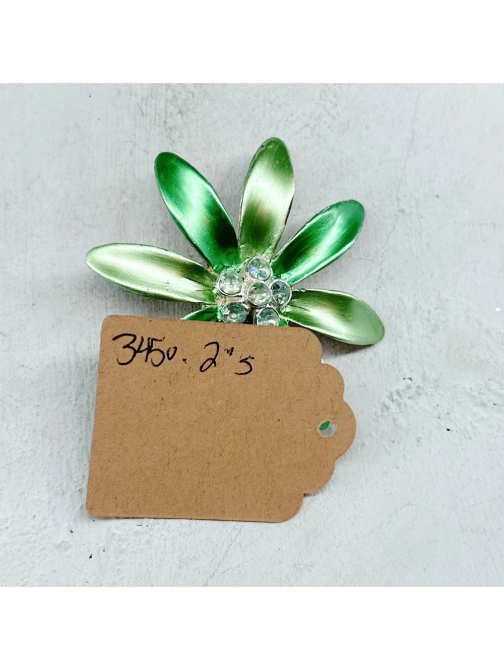 345u. Modern Floral Enamel Brooch